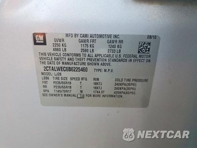 Zdjęcie 12 z 12 samochodu: 2011 GMC TERRAIN SLT VIN:2CTALWEC6B6225460 - miniatura