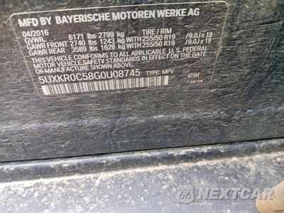 Zdjęcie 12 z 12 samochodu: 2016 BMW X5 XDRIVE35I VIN:5UXKR0C58G0U08745 - miniatura