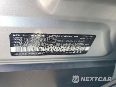 Zdjęcie 13 z 13 samochodu: 2022 MITSUBISHI OUTLANDER SEL VIN:JA4J3VA85NZ075495 - miniatura