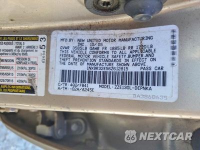 Zdjęcie 12 z 12 samochodu: 2006 TOYOTA COROLLA LE VIN:1NXBR32E56Z612815 - miniatura