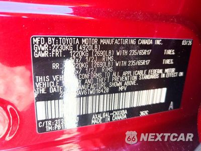 Zdjęcie 13 z 13 samochodu: 2026 TOYOTA RAV4 LE VIN:2T36CRAV6TW016428 - miniatura