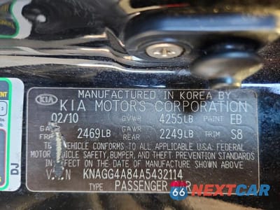 Zdjęcie 12 z 12 samochodu: 2010 KIA OPTIMA LX VIN:KNAGG4A84A5432114 - miniatura