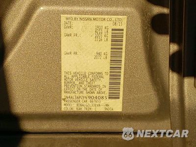 Zdjęcie 12 z 12 samochodu: 2015 NISSAN ALTIMA S VIN:1N4AL3AP2FN904085 - miniatura