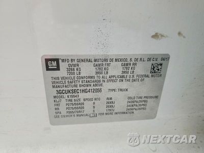 Zdjęcie 12 z 12 samochodu: 2017 CHEVROLET SILVERADO K1500 LTZ VIN:3GCUKSEC1HG412056 - miniatura