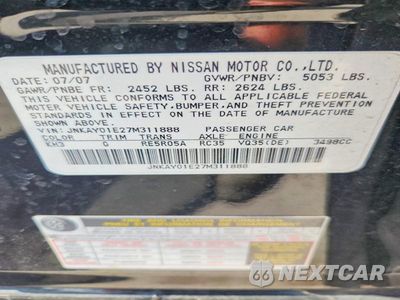 Zdjęcie 12 z 12 samochodu: 2007 INFINITI M35 BASE VIN:JNKAY01E27M311888 - miniatura
