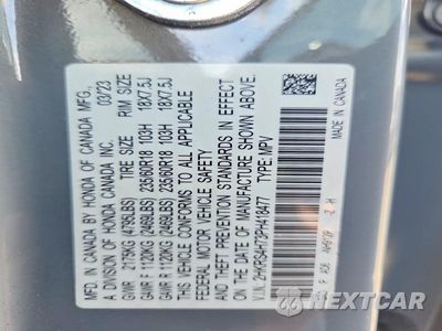 Zdjęcie 13 z 13 samochodu: 2023 HONDA CR-V EXL VIN:2HKRS4H73PH418477 - miniatura