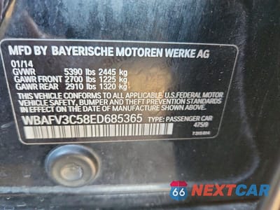 Zdjęcie 12 z 12 samochodu: 2014 BMW 535 D XDRIVE VIN:WBAFV3C58ED685365 - miniatura