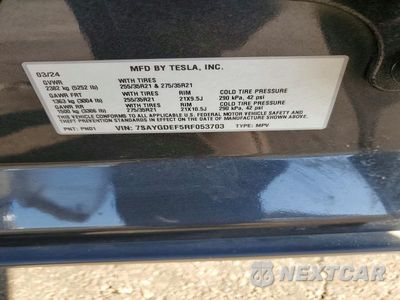 Zdjęcie 12 z 12 samochodu: 2024 TESLA MODEL Y VIN:7SAYGDEF5RF053703 - miniatura