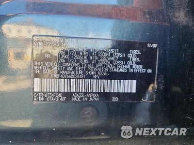Zdjęcie 13 z 13 samochodu: 2010 TOYOTA RAV4 BASE VIN:JTMBF4DV6AD028481 - miniatura