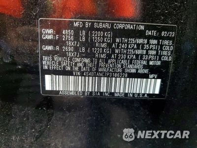 Zdjęcie 13 z 13 samochodu: 2023 SUBARU OUTBACK LIMITED VIN:4S4BTANC7P3186228 - miniatura