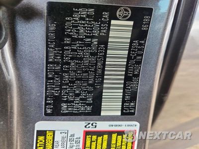 Zdjęcie 12 z 12 samochodu: 2021 TOYOTA CAMRY SE VIN:4T1G11AK8MU576334 - miniatura
