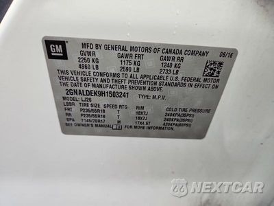 Zdjęcie 13 z 13 samochodu: 2017 CHEVROLET EQUINOX PREMIER VIN:2GNALDEK9H1503241 - miniatura