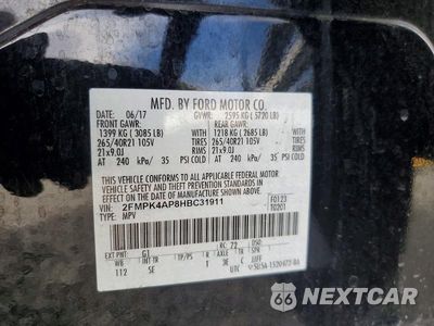 Zdjęcie 13 z 13 samochodu: 2017 FORD EDGE SPORT VIN:2FMPK4AP8HBC31911 - miniatura