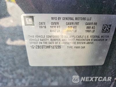 Zdjęcie 12 z 12 samochodu: 2017 CHEVROLET MALIBU LS VIN:1G1ZB5ST3HF127235 - miniatura