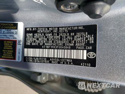 Zdjęcie 12 z 12 samochodu: 2015 TOYOTA CAMRY LE VIN:4T1BF1FK3FU040849 - miniatura