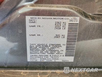 Zdjęcie 12 z 12 samochodu: 2024 NISSAN ALTIMA S VIN:1N4BL4BV1RN320224 - miniatura
