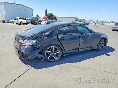 Trzecie zdjęcie samochodu z tyłu: 2019 HONDA ACCORD SPORT VIN:1HGCV1F34KA057855 - miniatura