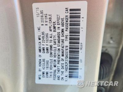 Zdjęcie 12 z 12 samochodu: 2016 HONDA ACCORD LX VIN:1HGCR2F37GA057978 - miniatura