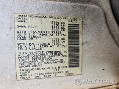 Zdjęcie 12 z 12 samochodu: 2010 NISSAN FRONTIER SE V6 VIN:1N6AD0ER0AC431838 - miniatura