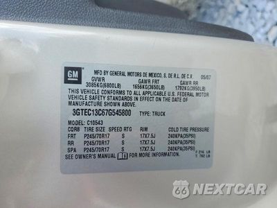 Zdjęcie 12 z 12 samochodu: 2007 GMC NEW SIERRA C1500 VIN:3GTEC13C67G545800 - miniatura