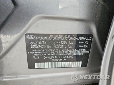 Zdjęcie 12 z 12 samochodu: 2013 HYUNDAI SONATA GLS VIN:5NPEB4AC3DH664480 - miniatura