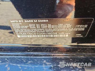 Zdjęcie 13 z 13 samochodu: 2016 BMW X5 M VIN:5YMKT6C51G0R78034 - miniatura