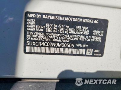 Zdjęcie 13 z 13 samochodu: 2022 BMW X5 SDRIVE 40I VIN:5UXCR4C02N9M00505 - miniatura