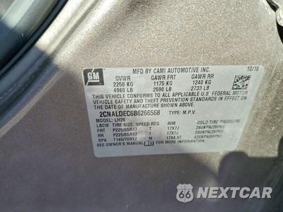 Zdjęcie 13 z 13 samochodu: 2011 CHEVROLET EQUINOX LT VIN:2CNALDEC6B6266568 - miniatura