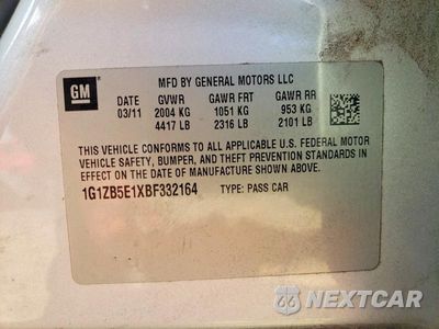 Zdjęcie 12 z 12 samochodu: 2011 CHEVROLET MALIBU LS VIN:1G1ZB5E1XBF332164 - miniatura