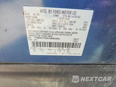Zdjęcie 13 z 13 samochodu: 2018 FORD EXPLORER LIMITED VIN:1FM5K7F89JGB85482 - miniatura