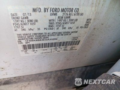 Zdjęcie 12 z 12 samochodu: 2014 FORD EXPLORER VIN:1FM5K8B83EGA33294 - miniatura