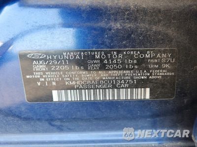 Zdjęcie 12 z 12 samochodu: 2012 HYUNDAI ELANTRA TOURING GLS VIN:KMHDC8AE8CU134751 - miniatura