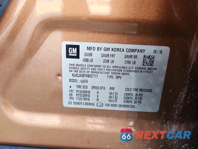 Zdjęcie 14 z 14 samochodu: 2017 BUICK ENCORE PREFERRED VIN:KL4CJASB7HB037717 - miniatura