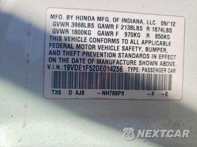 Zdjęcie 12 z 12 samochodu: 2013 ACURA ILX 20 PREMIUM VIN:19VDE1F52DE014256 - miniatura