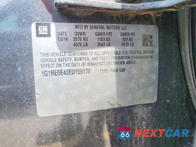 Zdjęcie 12 z 12 samochodu: 2014 CHEVROLET VOLT VIN:1G1RE6E40EU159178 - miniatura
