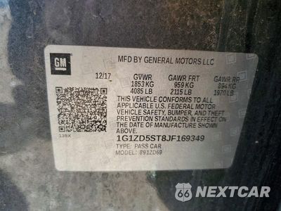 Zdjęcie 12 z 12 samochodu: 2018 CHEVROLET MALIBU LT VIN:1G1ZD5ST8JF169349 - miniatura