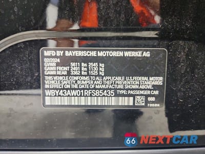 Zdjęcie 12 z 12 samochodu: 2024 BMW I4 EDRIVE 35 VIN:WBY43AW01RFS85435 - miniatura