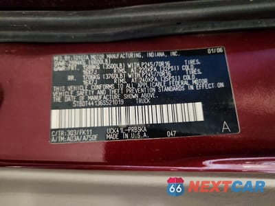 Zdjęcie 12 z 12 samochodu: 2006 TOYOTA TUNDRA DOUBLE CAB SR5 VIN:5TBDT44136S521019 - miniatura