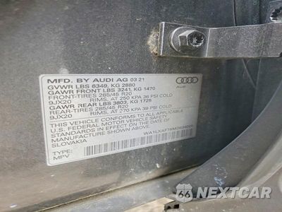Zdjęcie 12 z 12 samochodu: 2021 AUDI Q7 PREMIUM PLUS VIN:WA1LXAF78MD034005 - miniatura