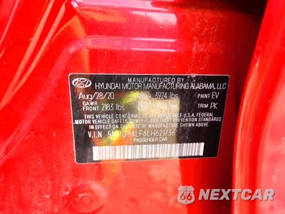 Zdjęcie 12 z 12 samochodu: 2020 HYUNDAI ELANTRA SEL VIN:5NPD84LF6LH621736 - miniatura