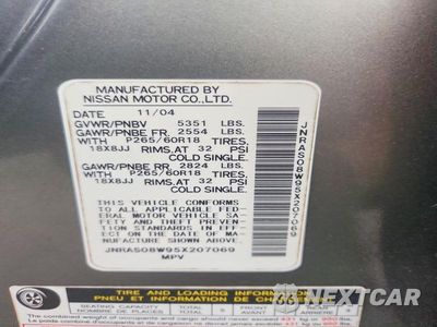 Zdjęcie 13 z 13 samochodu: 2005 INFINITI FX35 LIMITED EDITION VIN:JNRAS08W95X207069 - miniatura