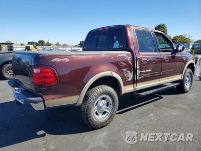 Trzecie zdjęcie samochodu z tyłu: 2001 FORD F150 SUPERCREW VIN:1FTRW08L01KD70410 - miniatura