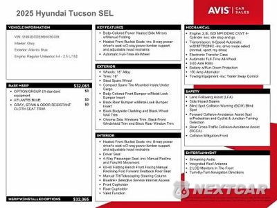 Zdjęcie 12 z 13 samochodu: 2025 HYUNDAI TUCSON SEL VIN:5NMJBCDE9SH530489 - miniatura
