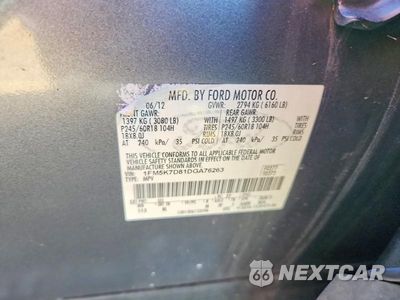 Zdjęcie 13 z 13 samochodu: 2013 FORD EXPLORER XLT VIN:1FM5K7D81DGA76263 - miniatura