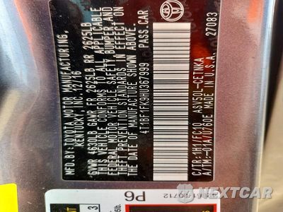 Zdjęcie 12 z 12 samochodu: 2017 TOYOTA CAMRY LE VIN:4T1BF1FK9HU367999 - miniatura