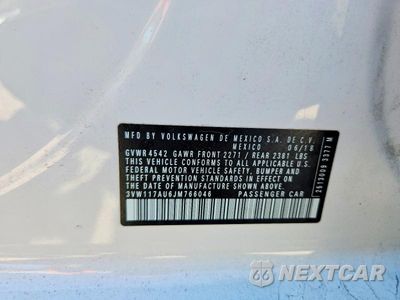 Zdjęcie 12 z 12 samochodu: 2018 VOLKSWAGEN GOLF SPORTWAGEN S VIN:3VW117AU6JM766046 - miniatura