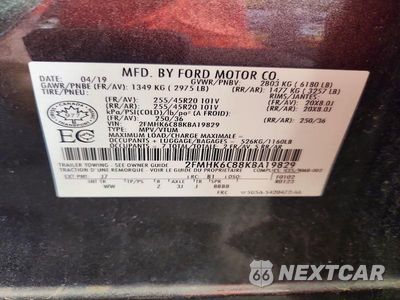 Zdjęcie 13 z 13 samochodu: 2019 FORD FLEX SEL VIN:2FMHK6C88KBA19829 - miniatura