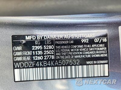Zdjęcie 12 z 12 samochodu: 2019 MERCEDES-BENZ E 300 4MATIC VIN:WDDZF4KB4KA507532 - miniatura