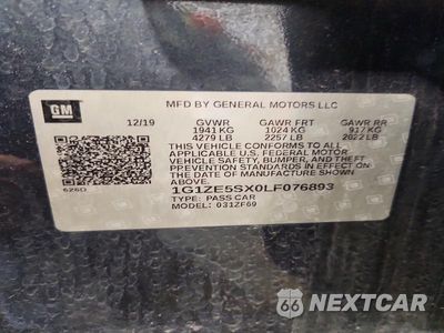 Zdjęcie 12 z 12 samochodu: 2020 CHEVROLET MALIBU PREMIER VIN:1G1ZE5SX0LF076893 - miniatura