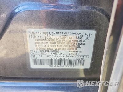Zdjęcie 13 z 13 samochodu: 2014 NISSAN SENTRA SV VIN:3N1AB7AP4EY249890 - miniatura